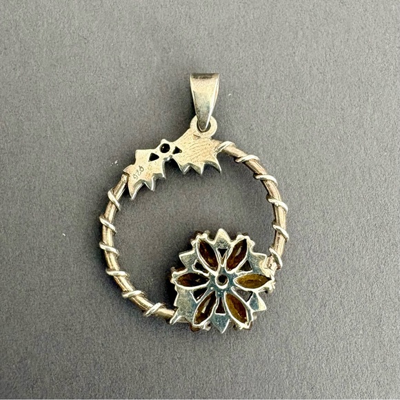 Citrine and Sterling Silver Artisan Pendant - Picture 4 of 6